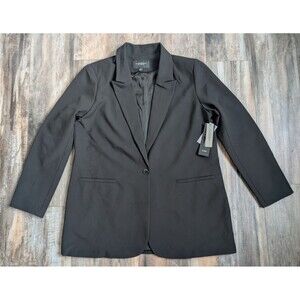 NWT Liverpool Los Angeles Women's Boyfriend Blazer Size XL Black NEW LM1148MW1